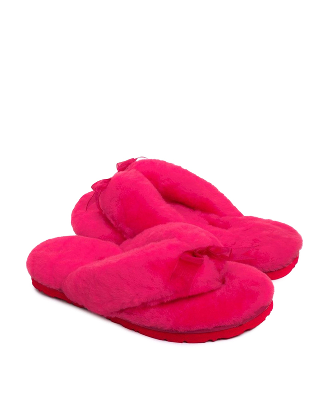 FLUFF FLIP FLOP II-rose red