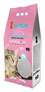 Бентонитовый наполнитель PetFan Natural с запахом детской присыпки