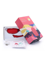 Красное виброяйцо в форме рыбки MAGIC FUGU (Цвет: красный)