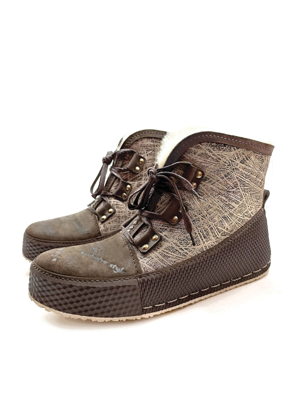 Сапожки "BABU" меланж