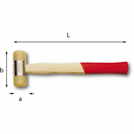 376 Молоток пластиковый 28 мм, USAG (Италия)
