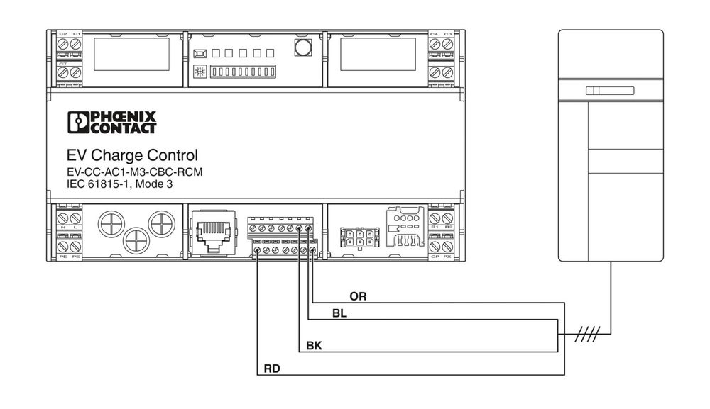1018702 - EV-CC-AC1-M3-CBC-RCM-ETH-3G - AC yправление зарядкой