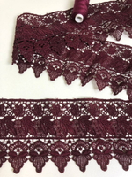 Тесьма плетеная,  9см, бордовый AF