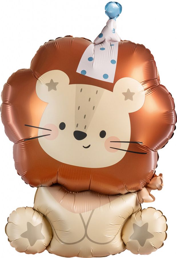 Шар-фигура, фольга, "Львенок в колпачке" (Falali), 33"/84 см (БГ-35)