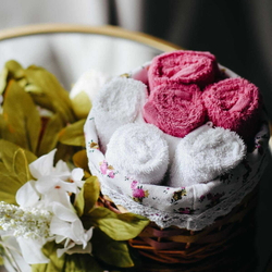 Набор полотенец 6шт 30x30 Arya home Garden розовый