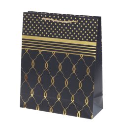 GAEM Пакет подарочный M (бумага 210г/м2, блок микс 12шт), L26 W10 H32 см, 4в.