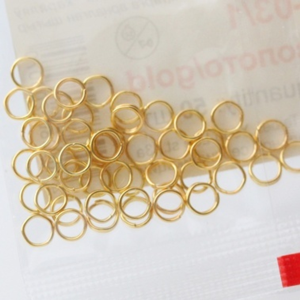 Кольцо для бус 3,5мм (50шт, цвет золото)