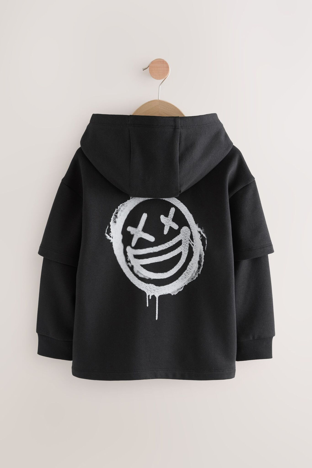 Толстовка с капюшоном для мальчика Next E43-671, Черный