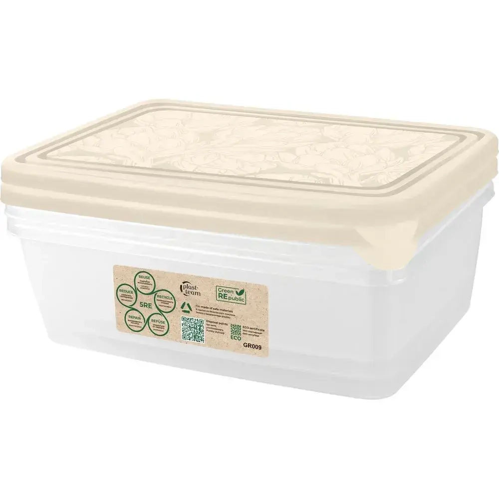 Набор контейнеров для продуктов HELSINKI Artichoke 3 шт 1,35 л прямоугольные лен