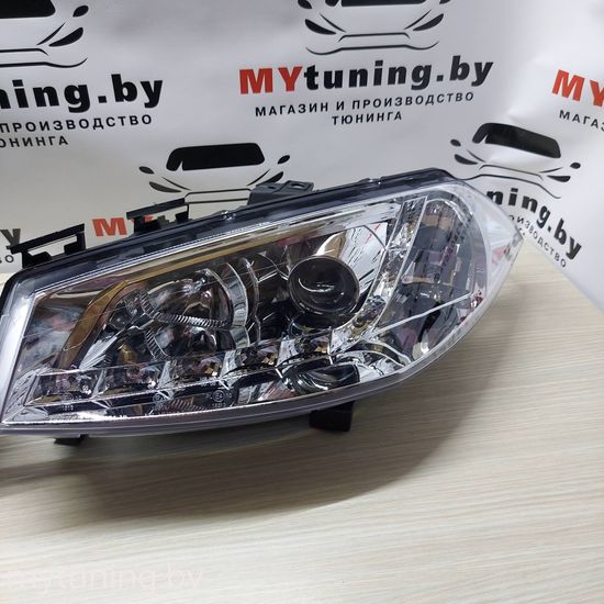 Передние фары daylight chrome для Renault Megane 2(II)