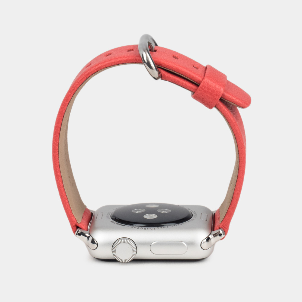 Ремешок для Apple Watch 40/41/42 mm из кожи козы, кораллового цвета