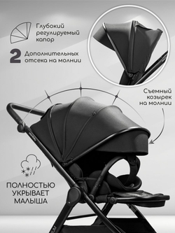 Прогулочная коляска с реверсивным блоком Amarobaby, Somnium