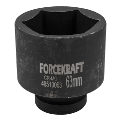 Головка ударная глубокая 1'', 63мм (6гр) FORCEKRAFT FK-48510063