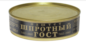 ПАШТЕТ ГЛАВПРОДУКТ ШПРОТНЫЙ ИЗ КИЛЬКИ И САЛКИ 160ГР
