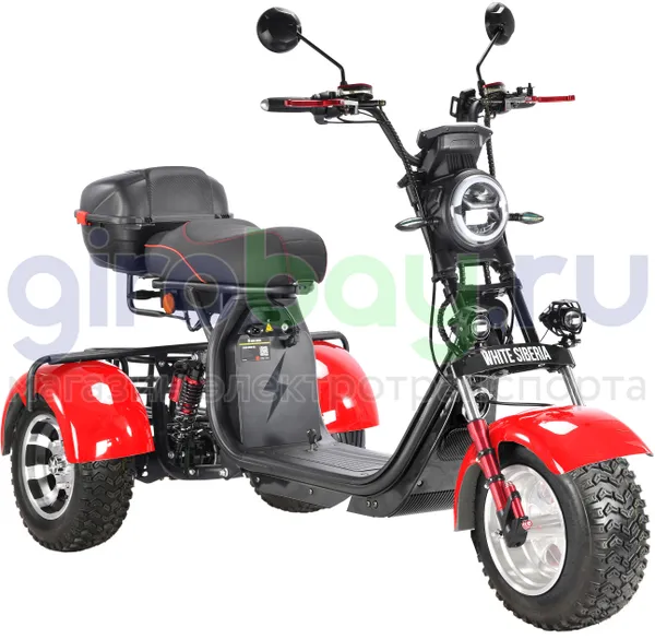 Электроскутер WHITE SIBERIA PRO TRIKE 3000W OFF-ROAD (Красный) фото №5