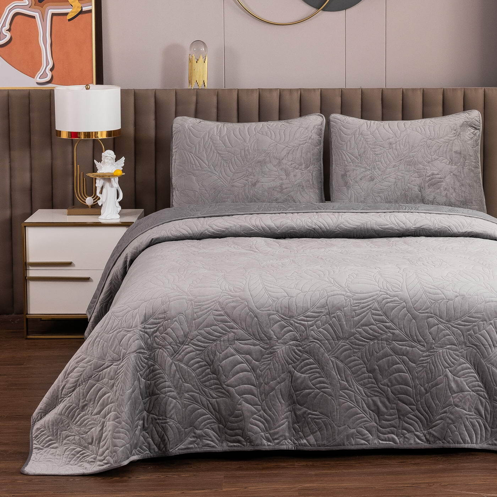 Покрывало 240х260 и 2 наволочки 50х70 Sofi De MarkO Мелисса стоун