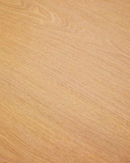 Стол Indara Ø100 см, из шпона и каучукового дерева с натуральной отделкой 