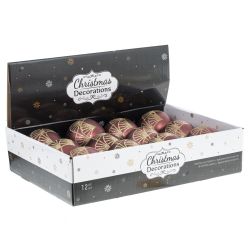 GAEM Набор из 12шт Украшение новогоднее "Шар", D 8 см, L35 W27 H8,5 см