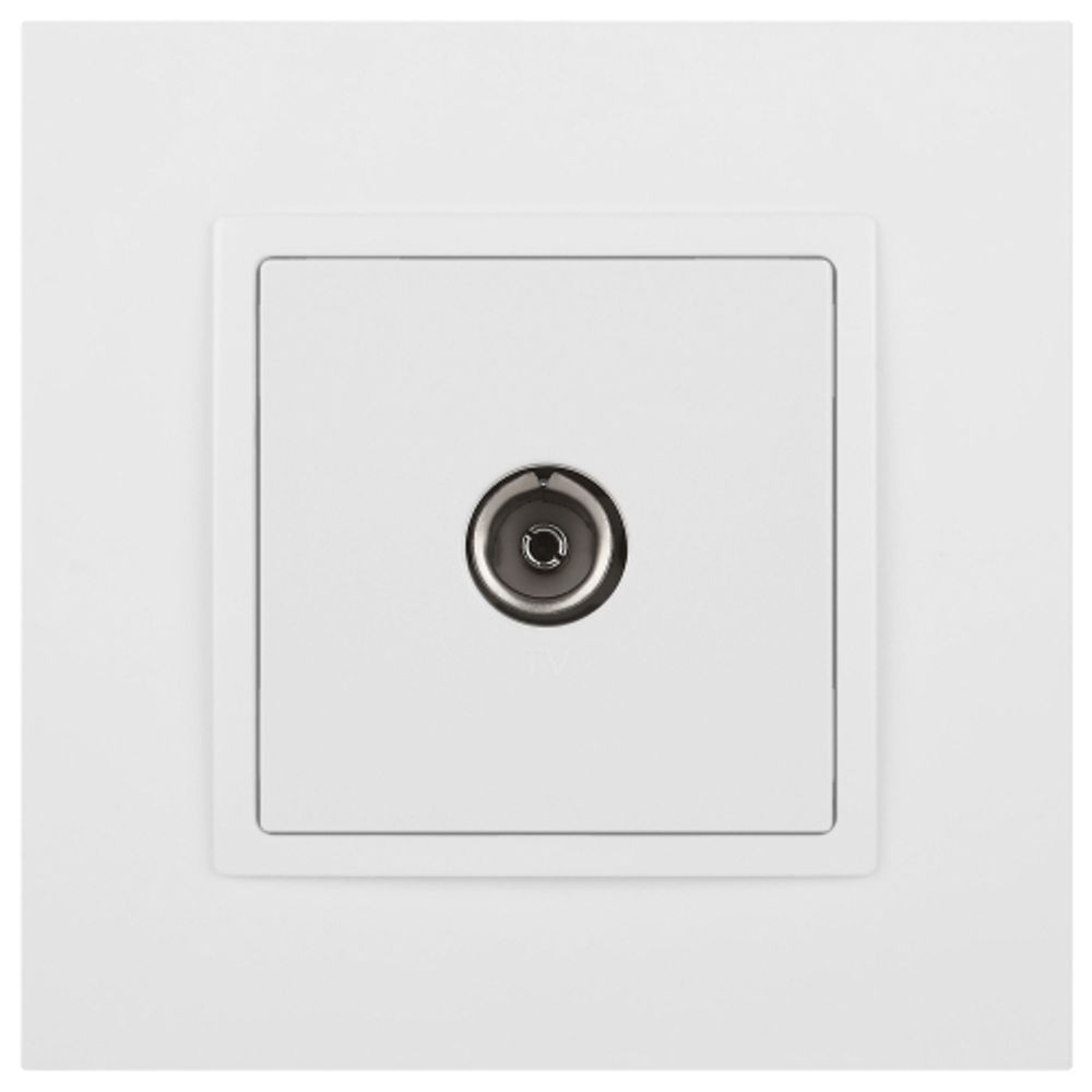 Розетка ЭРА Elegance 14-3101-01М TV одиночная, белый матовый