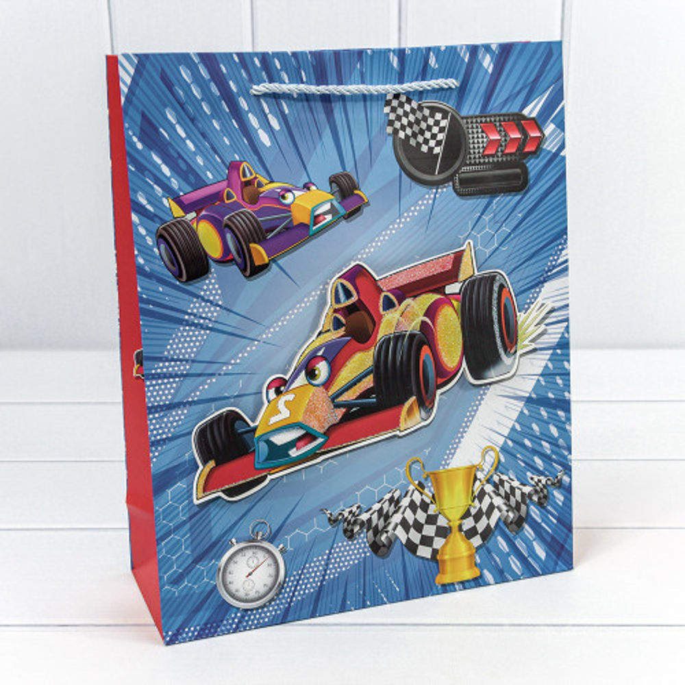 Пакет подарочный 26х32х10см "Детский" с 3D аппликацией (Микс)