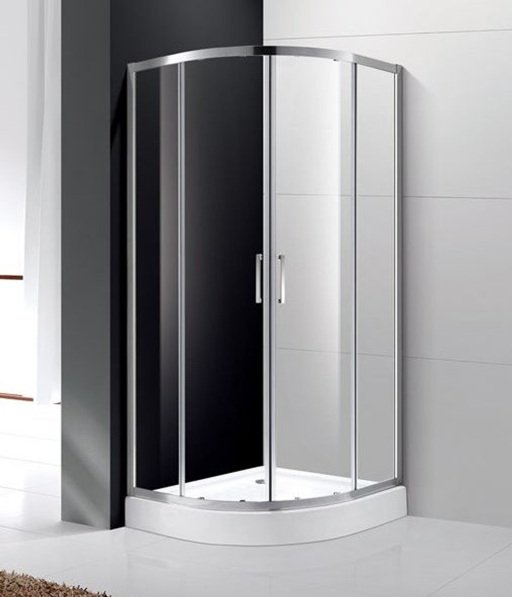 Душевой уголок Cezares MOLVENO-R-2-100-C-Cr-IV, 100х100х195, профиль хром, стекло прозрачное