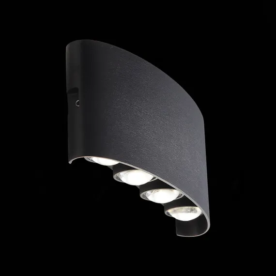 SL089.401.08 Светильник уличный настенный ST-Luce Черный кварцевый LED 8*1W 4000K BISELLO