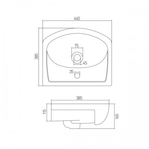Раковина АКВАНЬЮ 45 см белая АКВАТОН витринный образец