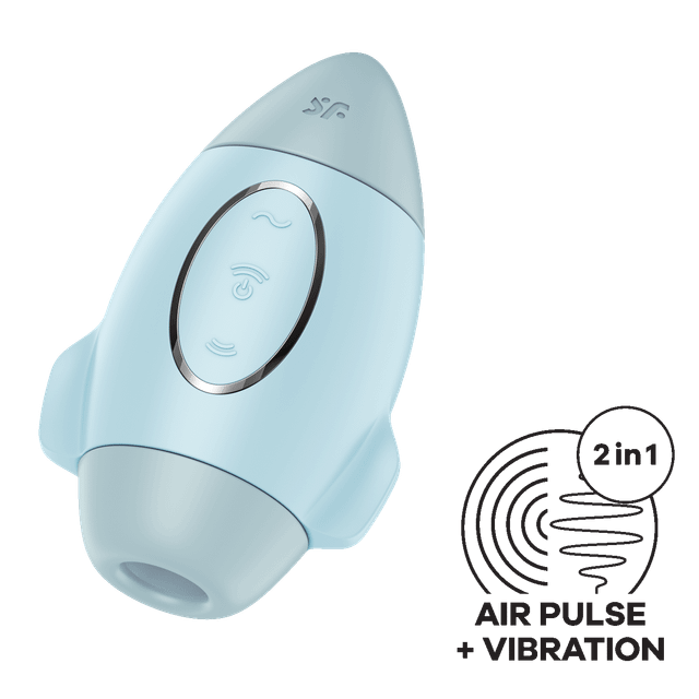 Вакуумный стимулятор клитора Satisfyer Mission Control, голубой