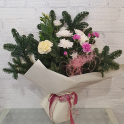 Авторский букет "новогодние сливки "