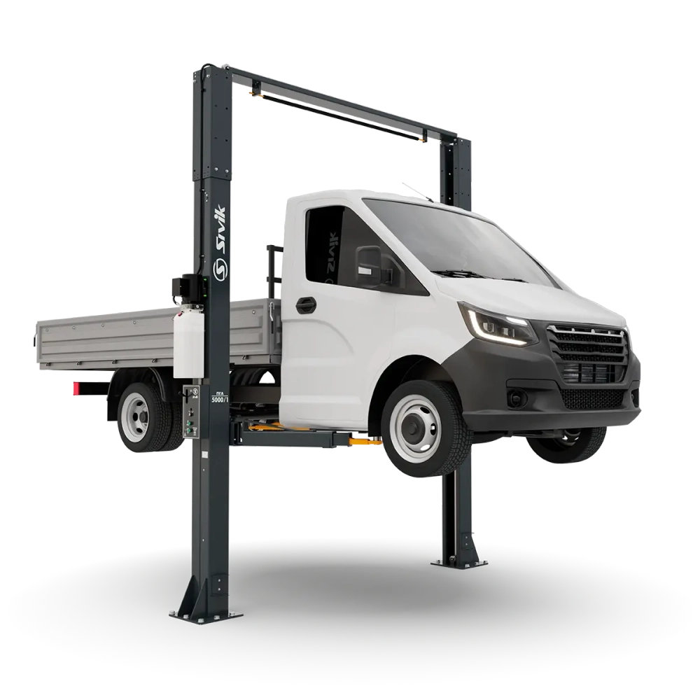 Двухстоечный электрогидравлический подъемник ПГА-5000/1 Красный RAL3020