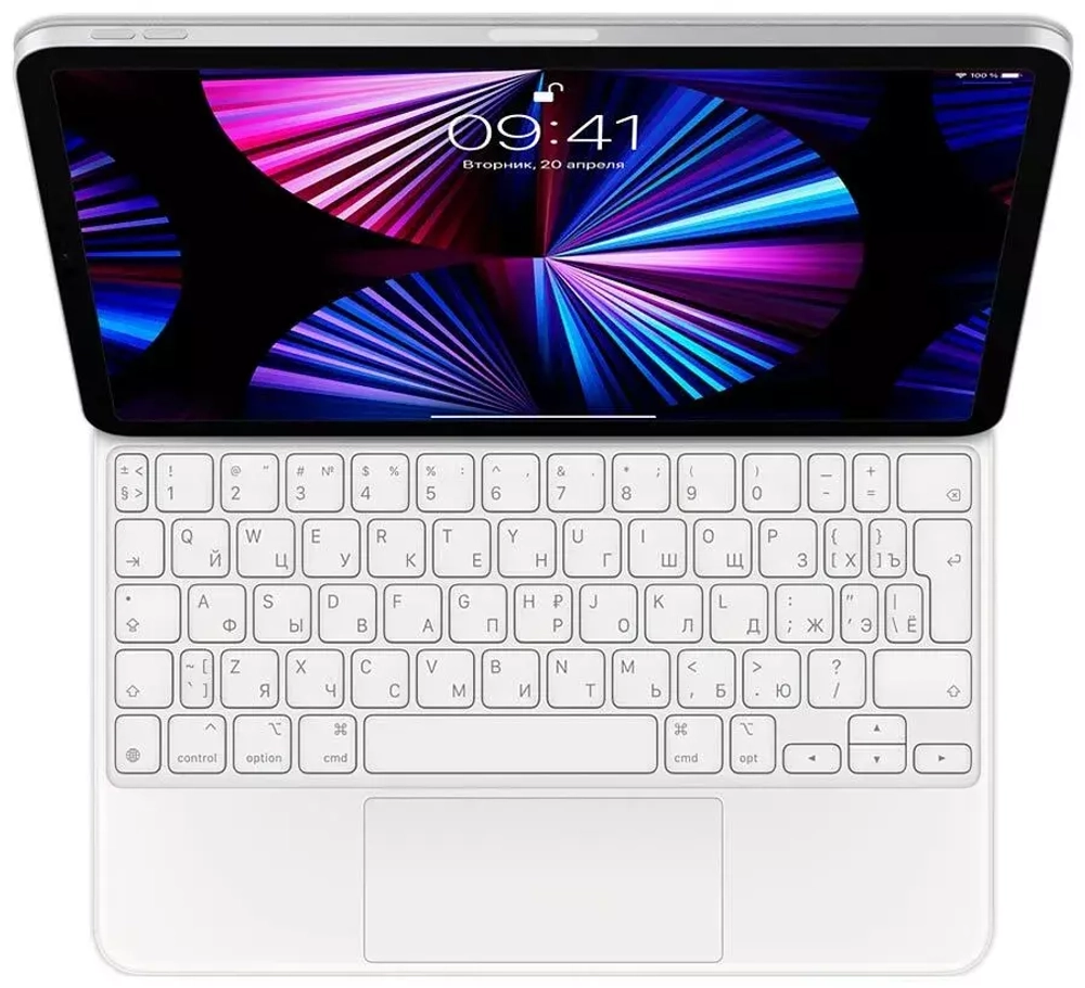 Клавиатура Apple Magic Keydoard(2021) для IPad Pro 11 and iPad Air (MJQJ3RS/A). Клавиатура с мышкой для айпад про или айпад аир.