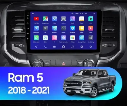 Магнитола для Dodge RAM 5 2018-2023+ - Carmedia SF-9265 QLed+2K, Android 13, UIS7870 (DUDU7), CarPlay, SIM-слот