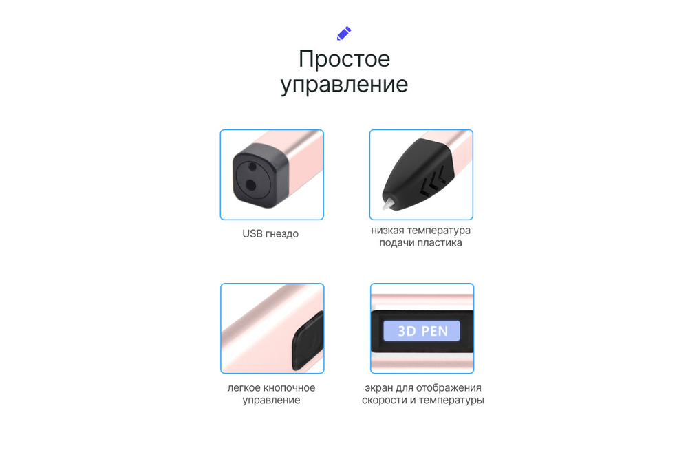 3D ручка Prolike с дисплеем, цвет зеленый