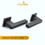 Ручка цинковая на тонком квадратном основании ABRISS R50.187 GR/BL (Графит/Черная вставка)