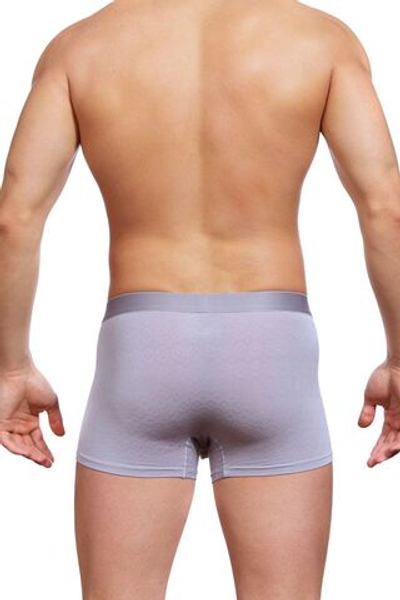 Классические боксеры из ультратонкого ажурного рибана (Размер: M) (Цвет: светло-серый)