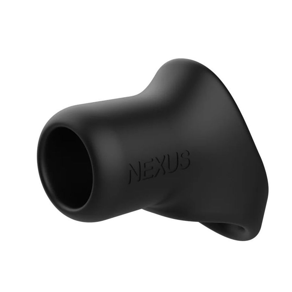 Черное эрекционное кольцо-слинг Nexus Rise