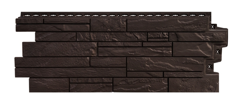 Фасадная панель Grand Line Скала Стандарт Коричневая 0,37м2