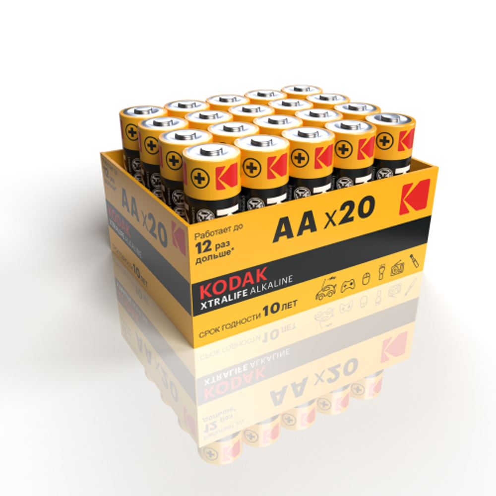 Батарейки Kodak LR6-20 bulk XTRALIFE Alkaline | Батарейки Щелочные (Алкалиновые)