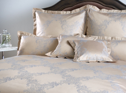 Постельное белье 2 спальное Curt Bauer Sophia 9016/1117 cobalt бежевое-серое