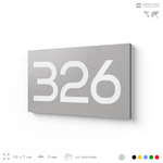Номер на дверь 326, табличка на дверь для офиса, квартиры, кабинета, аудитории, склада, серая 120х70 мм, Айдентика Технолоджи