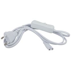 Сетевой шнур ЭРА LLED-A-CABLE-1.5m-SW-W c выключателем разъем C7 длина 1500мм для LLED-01, 02 и аналогов. | Бытовые светодиодные линейные светильники