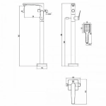 Смеситель для ванны Lemark Bronx LM3744BL