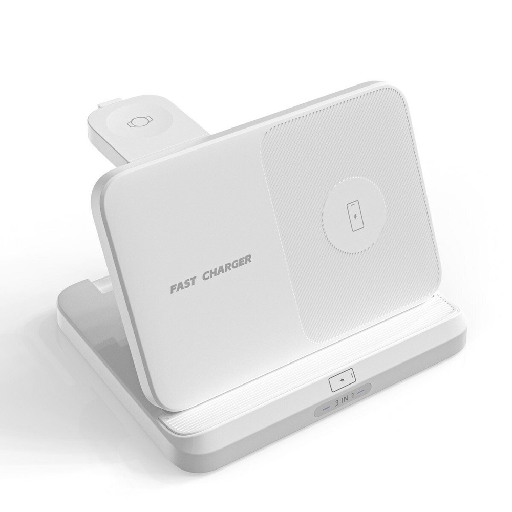 Беспроводная зарядная станция MIVO MW-07 (3-в-1) складная.