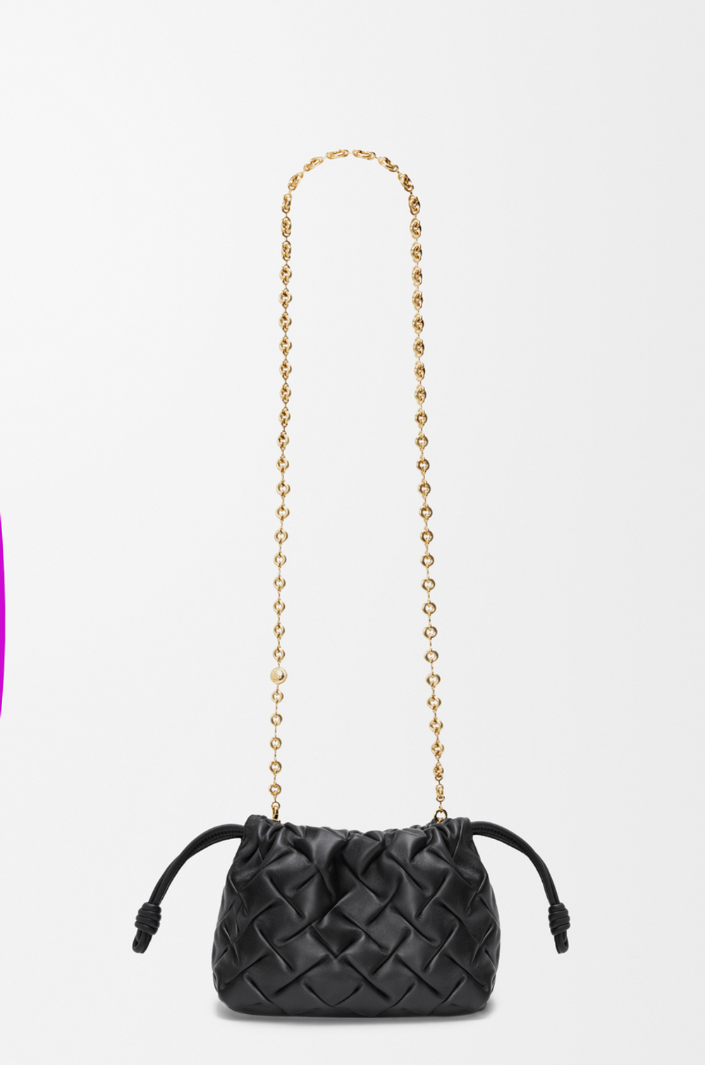 Loewe Сумка-мини Flamenco из жатой телячьей кожи наппа, черный