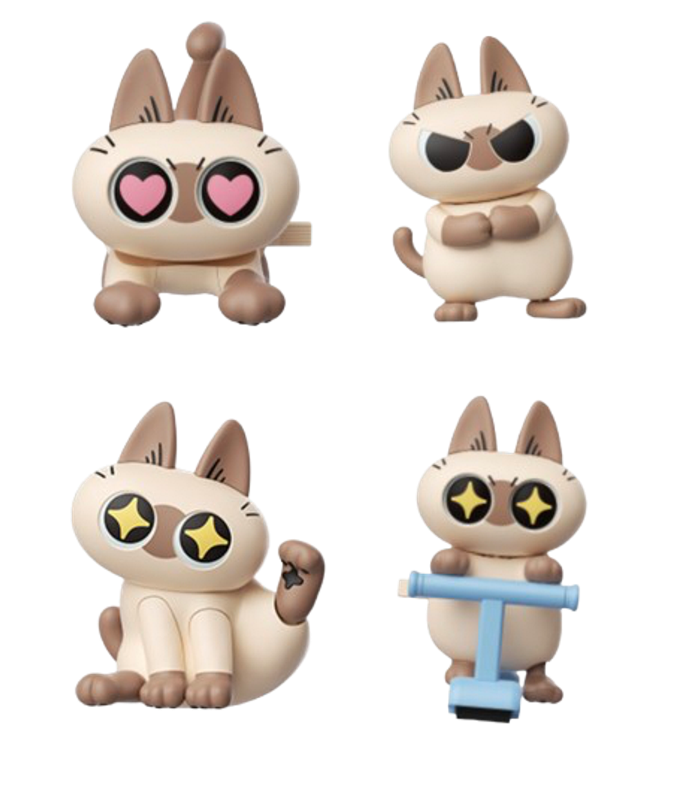 Рандомная фигурка Blind Box TOPTOY Siamese Cat Azuki San Moving