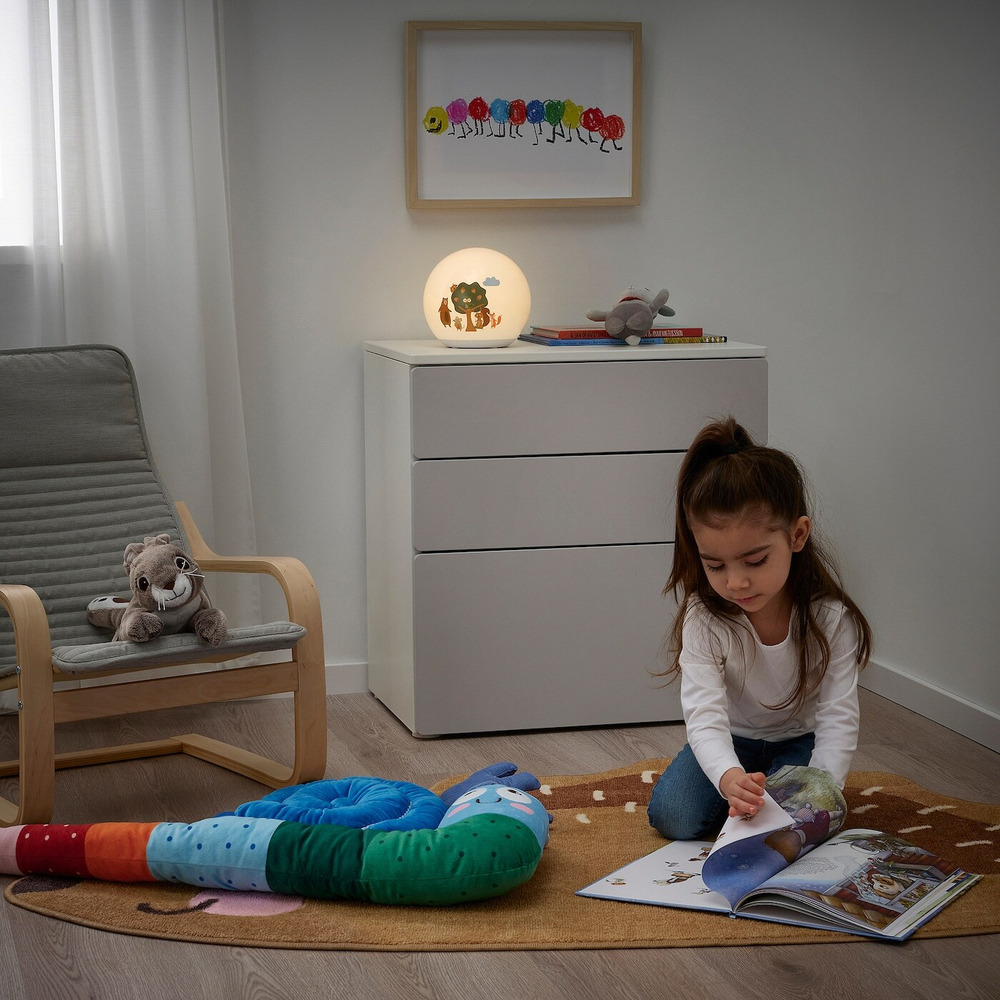 IKEA BRUMMIG  (ИКЕА БРУММИГ)  -  Светодиодная настольная лампа, лесной дизайн