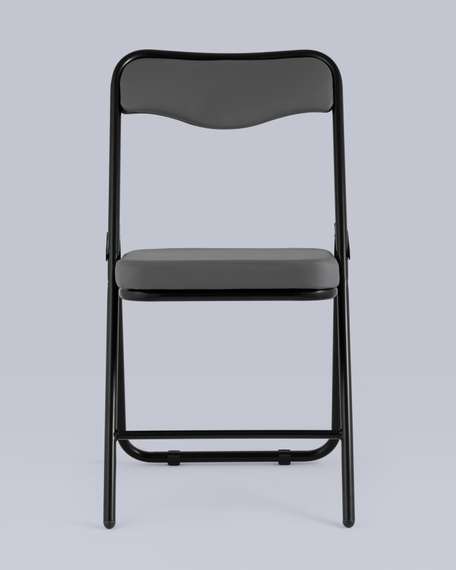 складной Джонни экокожа серый каркас черный матовый