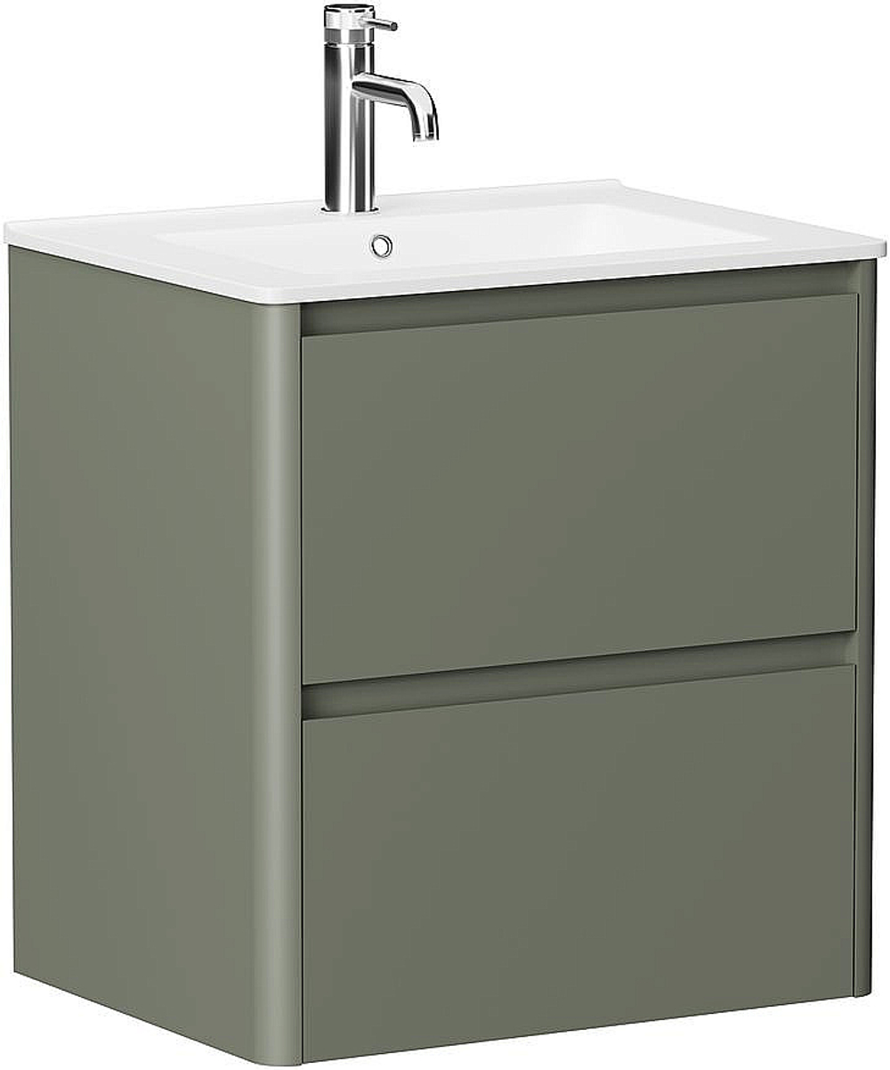 Тумба с раковиной Allen Brau Gravity 60 1.370008.CGM олива матовая