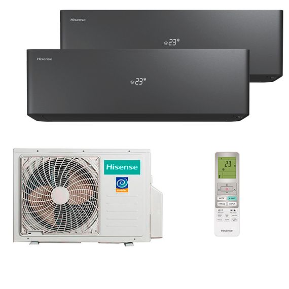 Мультисплит система на 2 комнаты Hisense AS-10UW4RXVQH01AG(B) x 2 / AMW2-18U4RXC