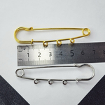 Броши булавки, сталь, позолота, 68мм, цена за набор 2 шт